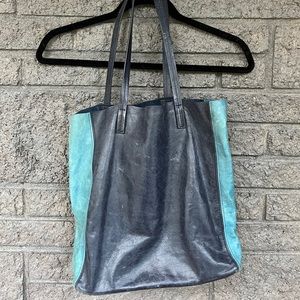 Color Block Leather Tote  | Eileen Fisher